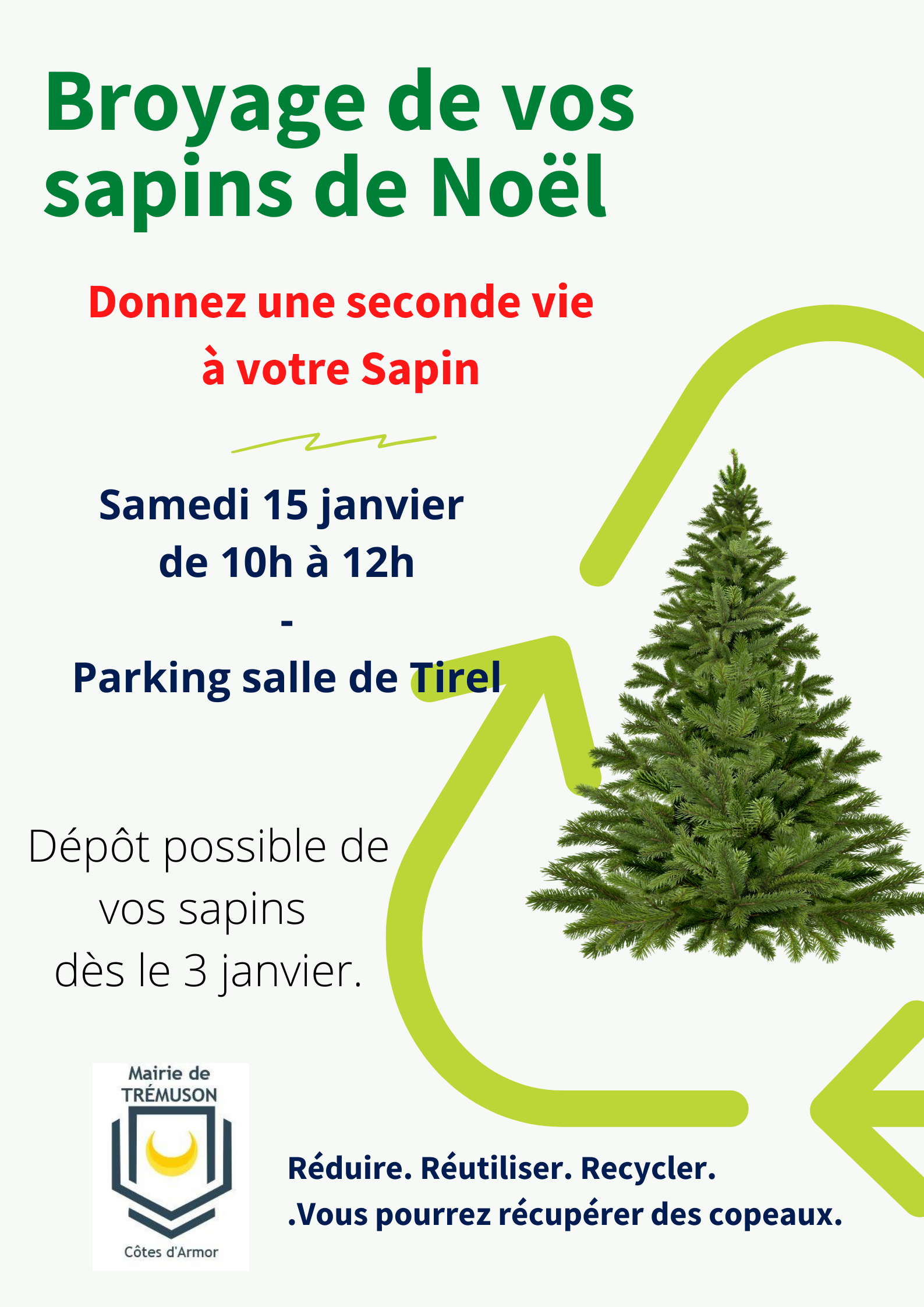 Broyage de vos sapins de Noël